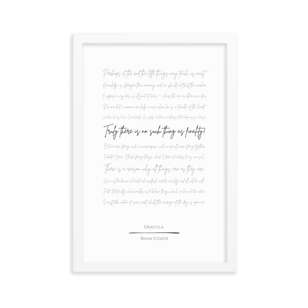 Dracula Literary Quote Framed Poster