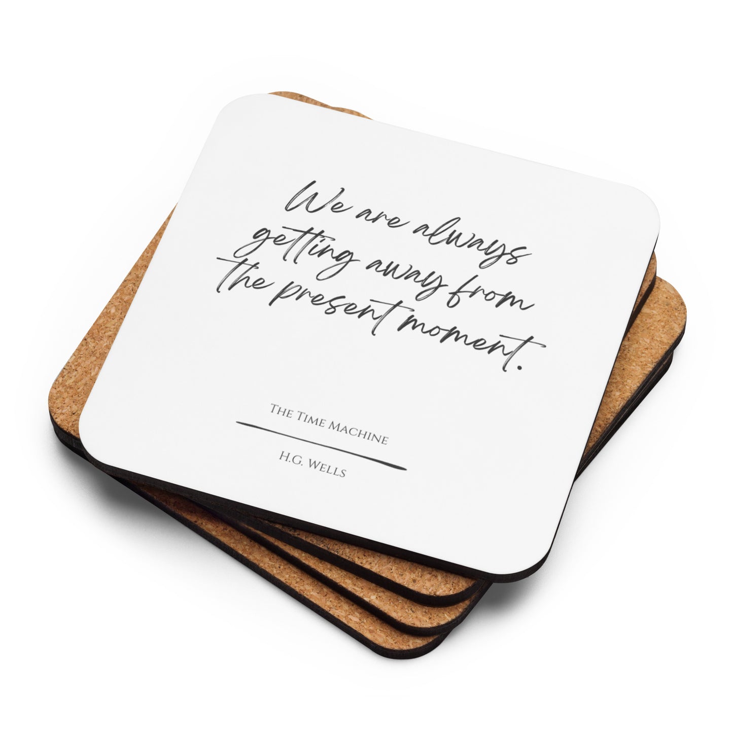 The Time Machine "Present Moment" Literary Quote Coaster