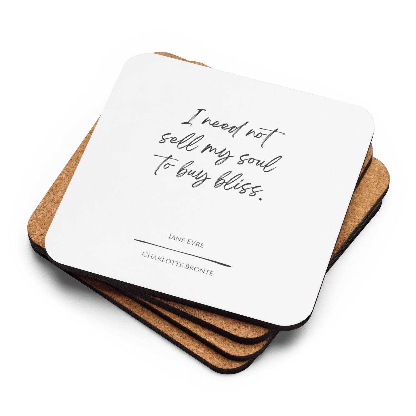 Jane Eyre "Sell My Soul" Literary Quote Coaster