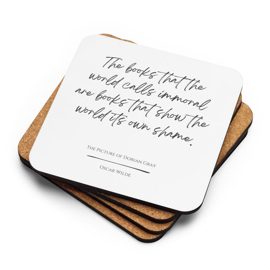 The Picture of Dorian Gray "Immoral" Literary Quote Coaster