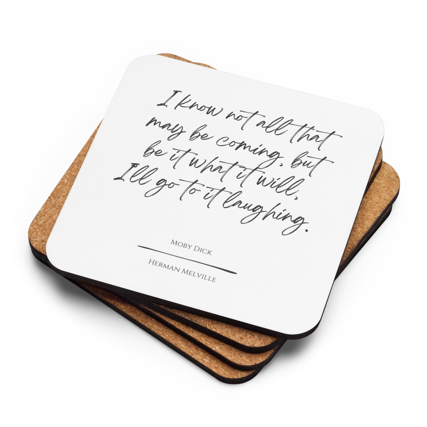 Moby Dick "Laughing" Literary Quote Coaster