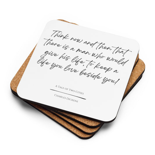 A Tale of Two Cities "Give His Life" Literary Quote Coaster