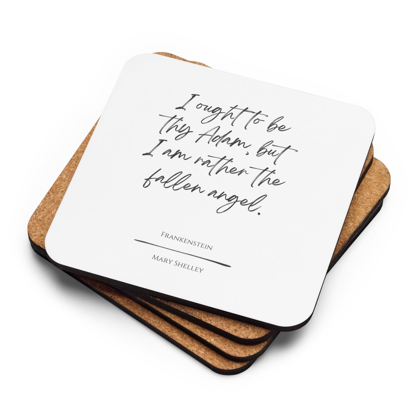 Frankenstein "Fallen Angel" Literary Quote Coaster