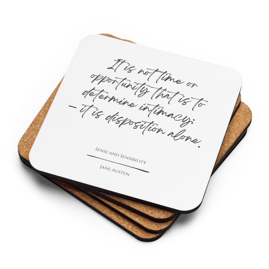 Sense and Sensibility "Disposition Alone" Literary Quote Coaster