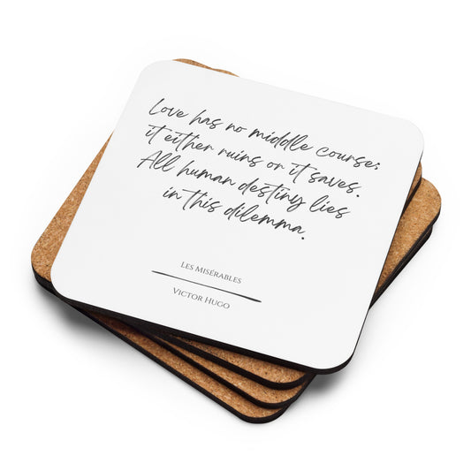 Les Misérables "Human Destiny" Literary Quote Coaster