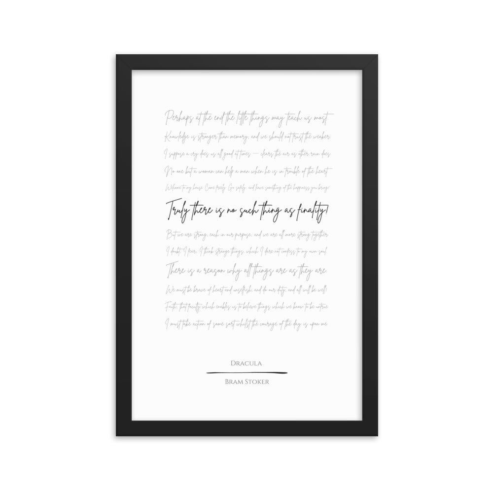 Dracula Literary Quote Framed Poster