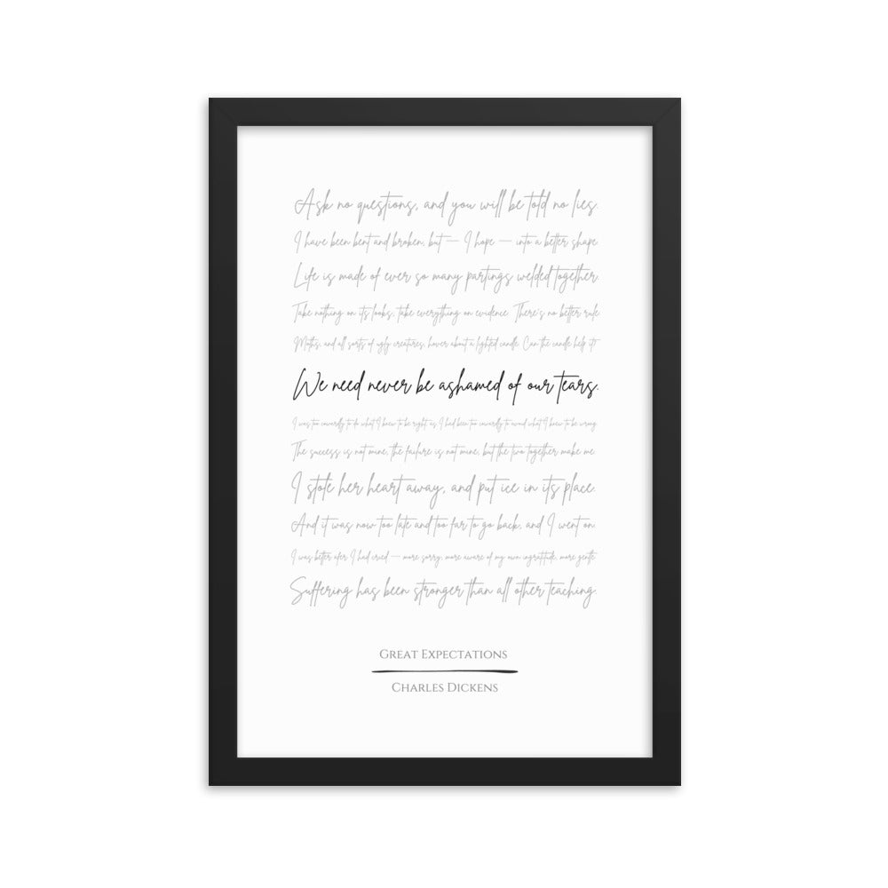 Great Expectations Literary Quote Framed Poster