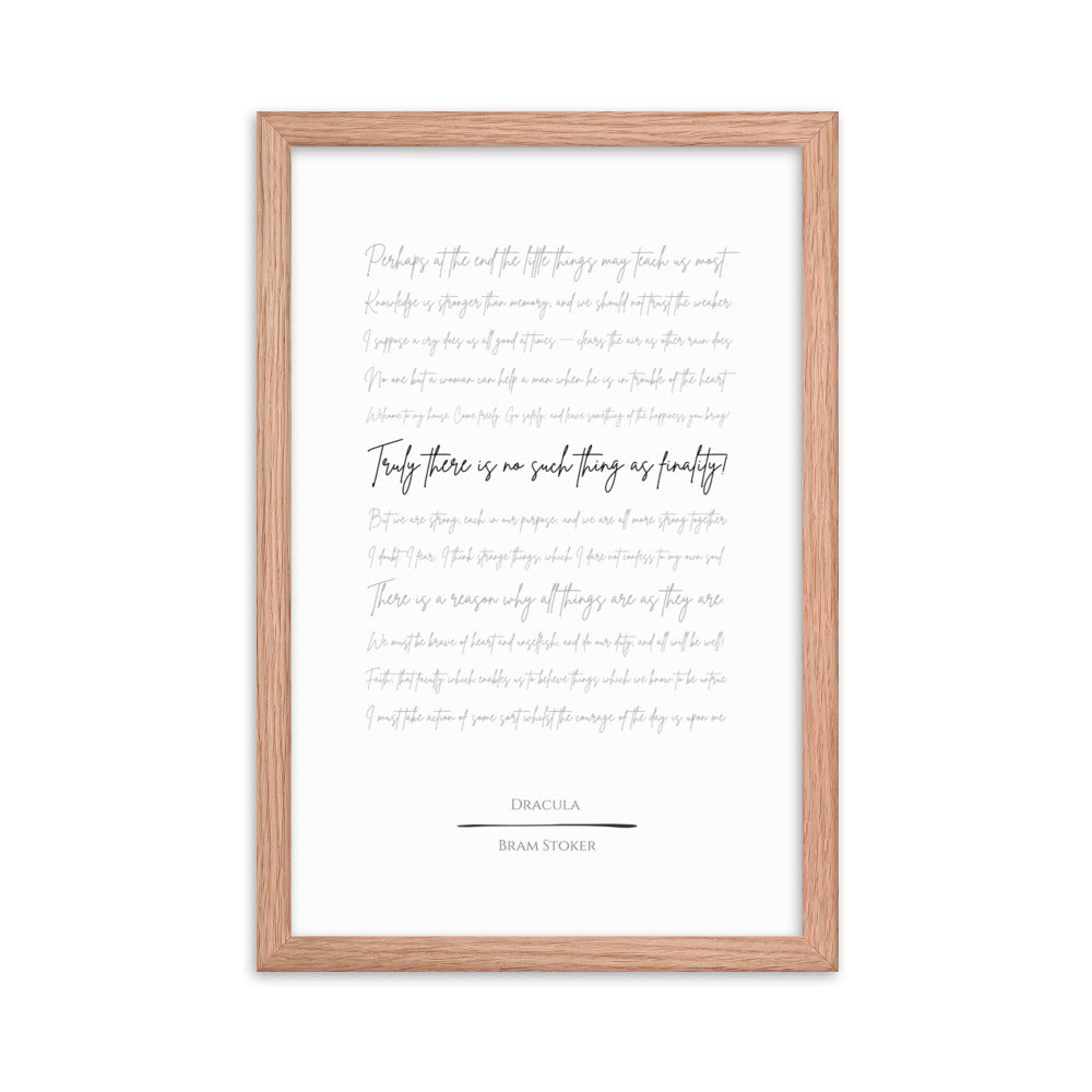 Dracula Literary Quote Framed Poster