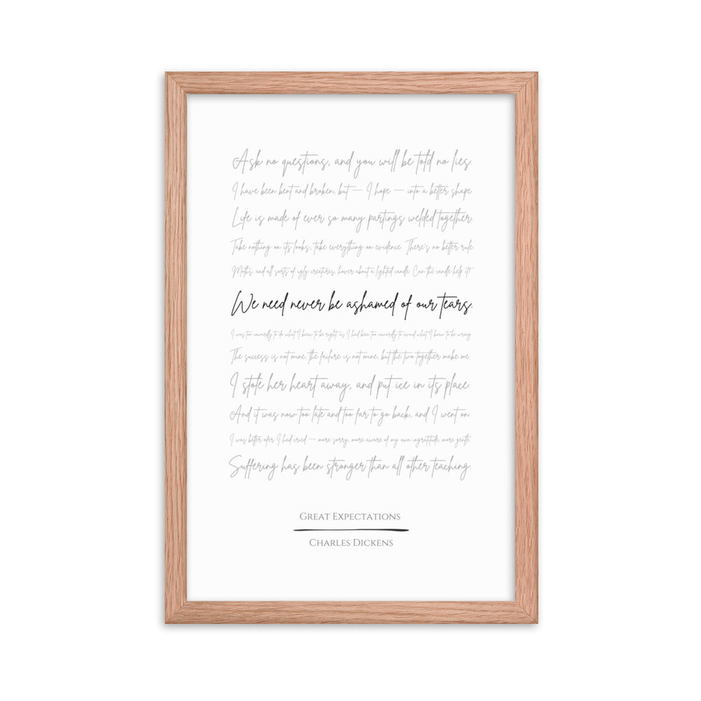 Great Expectations Literary Quote Framed Poster