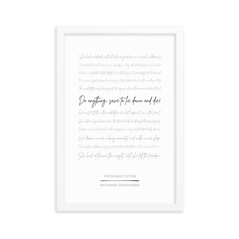 The Scarlet Letter Literary Quote Framed Poster