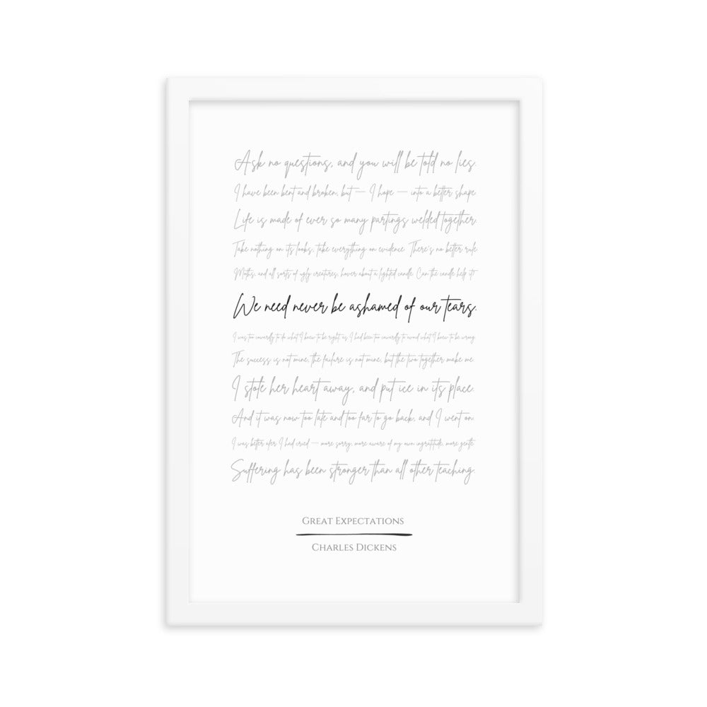 Great Expectations Literary Quote Framed Poster