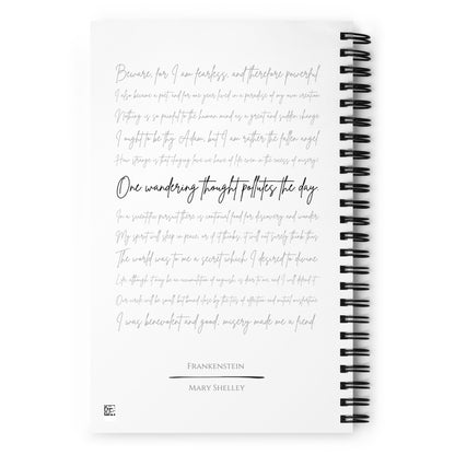 Frankenstein Literary Quote Spiral Notebook