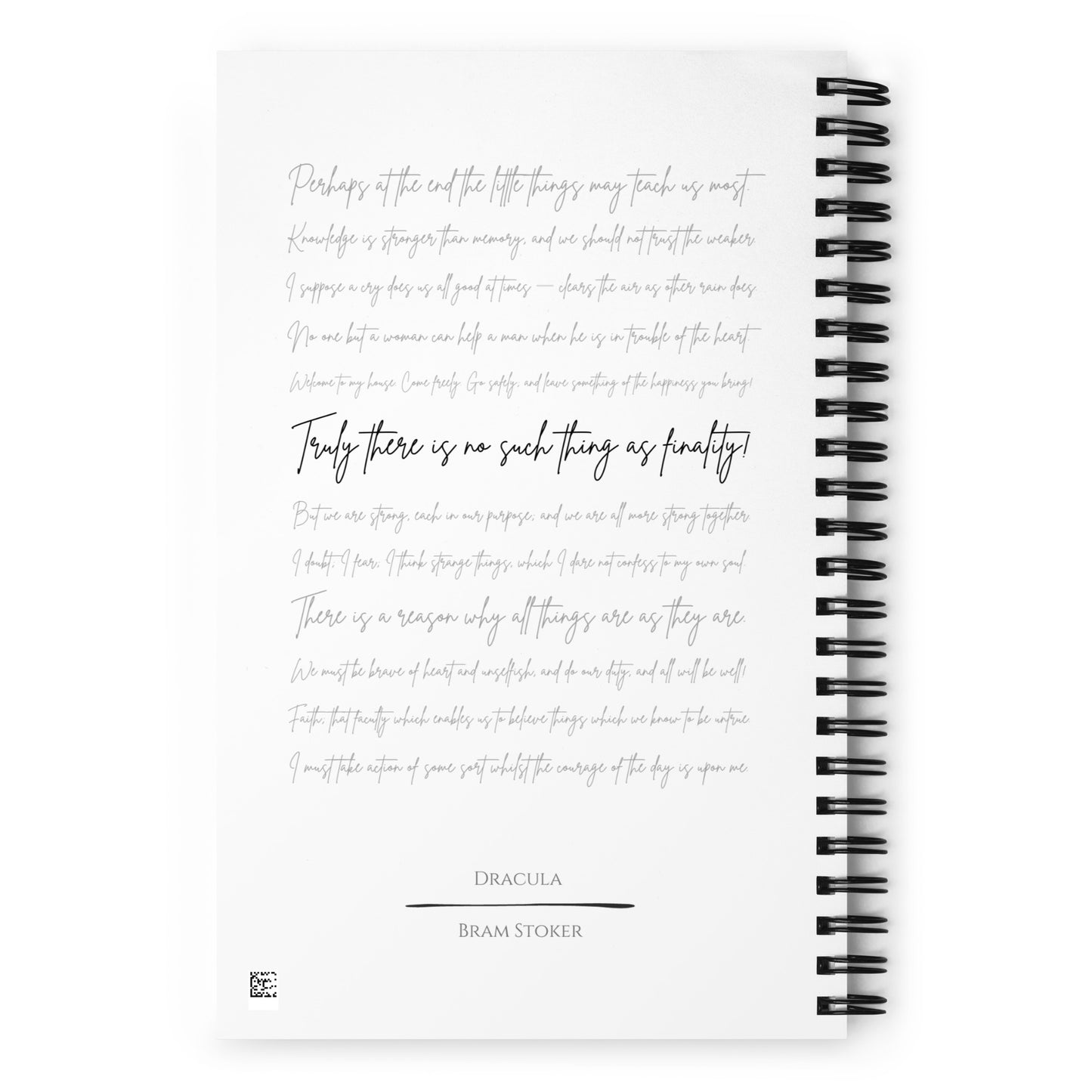 Dracula Literary Quote Spiral Notebook