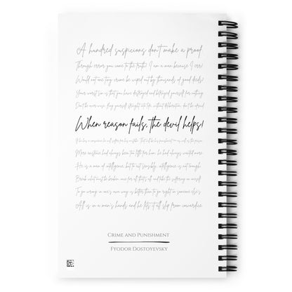 Crime and Punishment Literary Quote Spiral Notebook