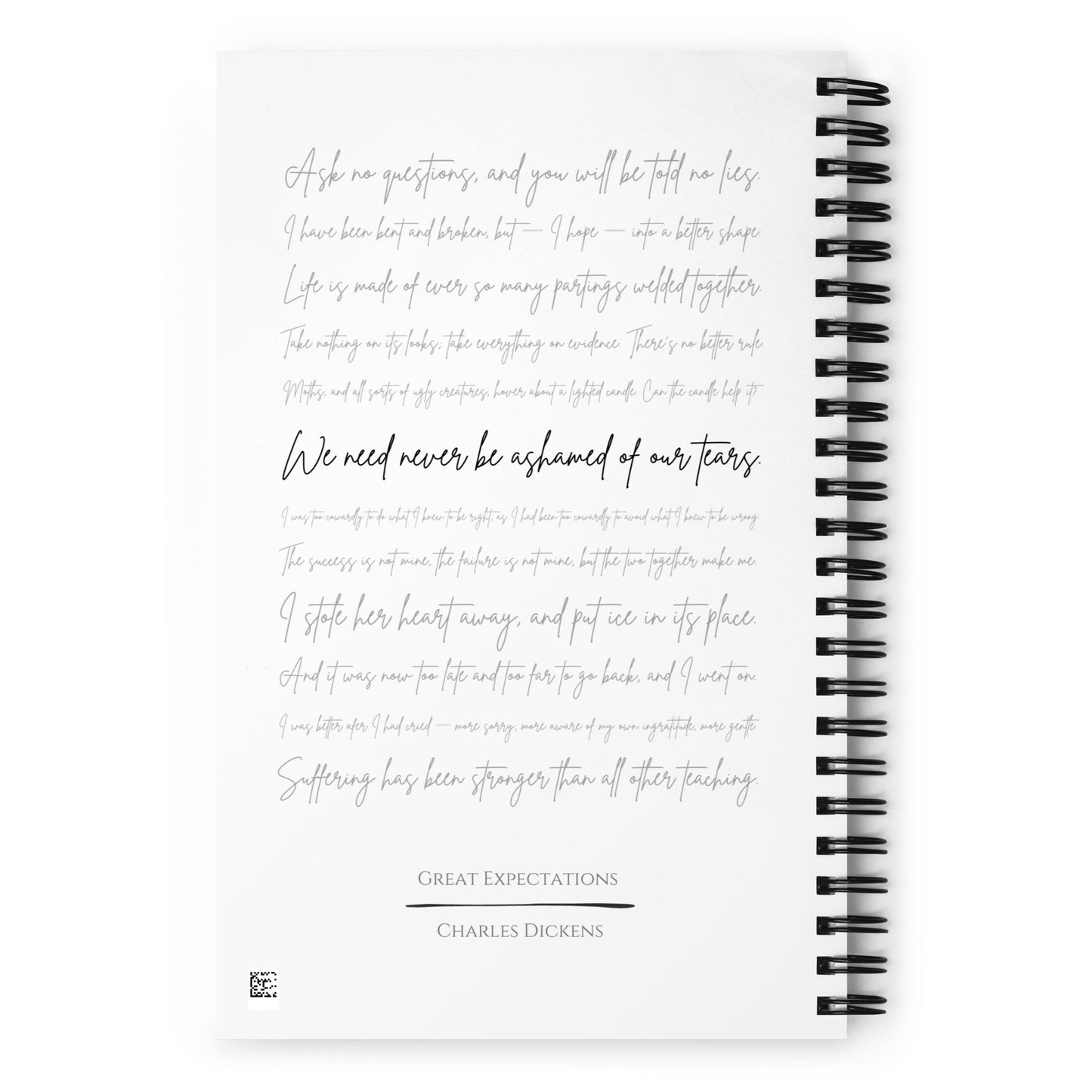 Great Expectations Literary Quote Spiral Notebook