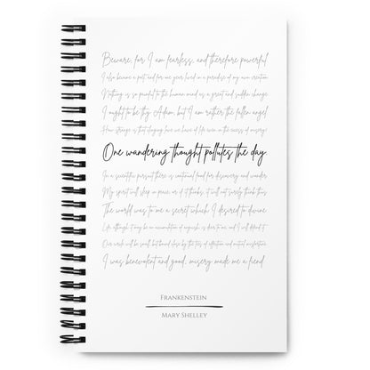 Frankenstein Literary Quote Spiral Notebook