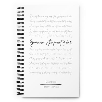 Moby Dick Literary Quote Spiral Notebook