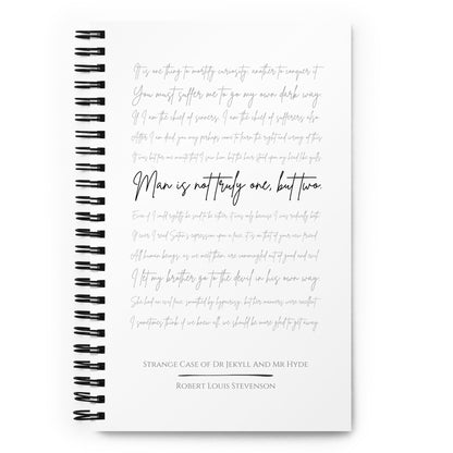 Jekyll & Hyde Literary Quote Spiral Notebook