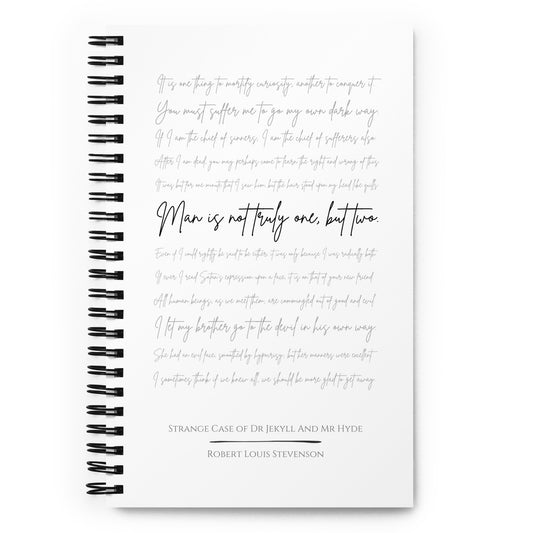 Jekyll & Hyde Literary Quote Spiral Notebook