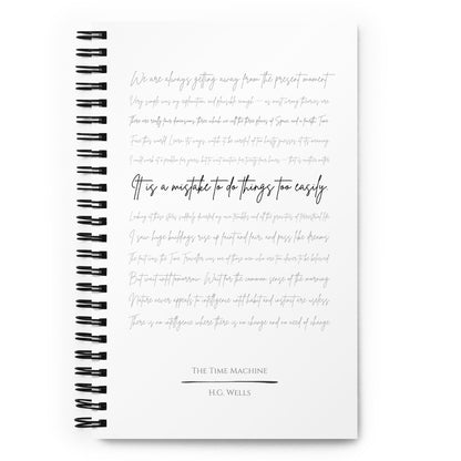 The Time Machine Literary Quote Spiral Notebook