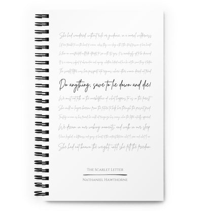 The Scarlet Letter Literary Quote Spiral Notebook