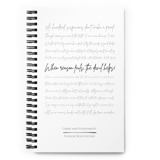 Crime and Punishment Literary Quote Spiral Notebook