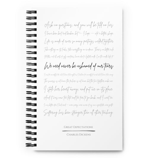 Great Expectations Literary Quote Spiral Notebook