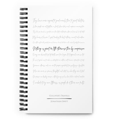 Gulliver's Travels Literary Quote Spiral Notebook