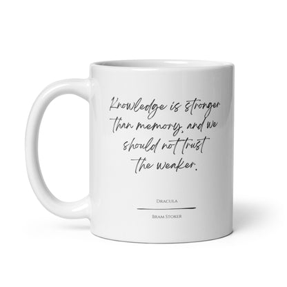 Dracula "Stronger than Memory" Literary Quote Mug