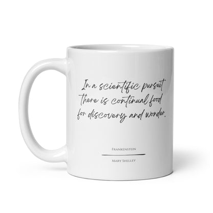 Frankenstein "Scientific Pursuit" Literary Quote Mug