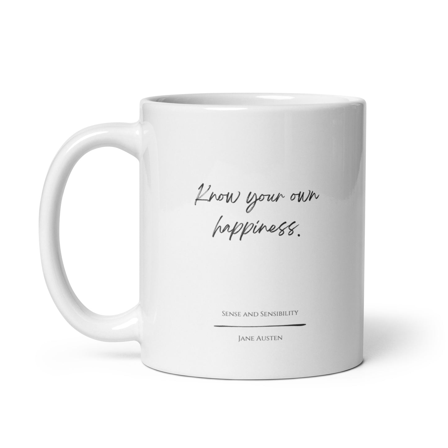 Sense and Sensibility "Happiness" Literary Quote Mug