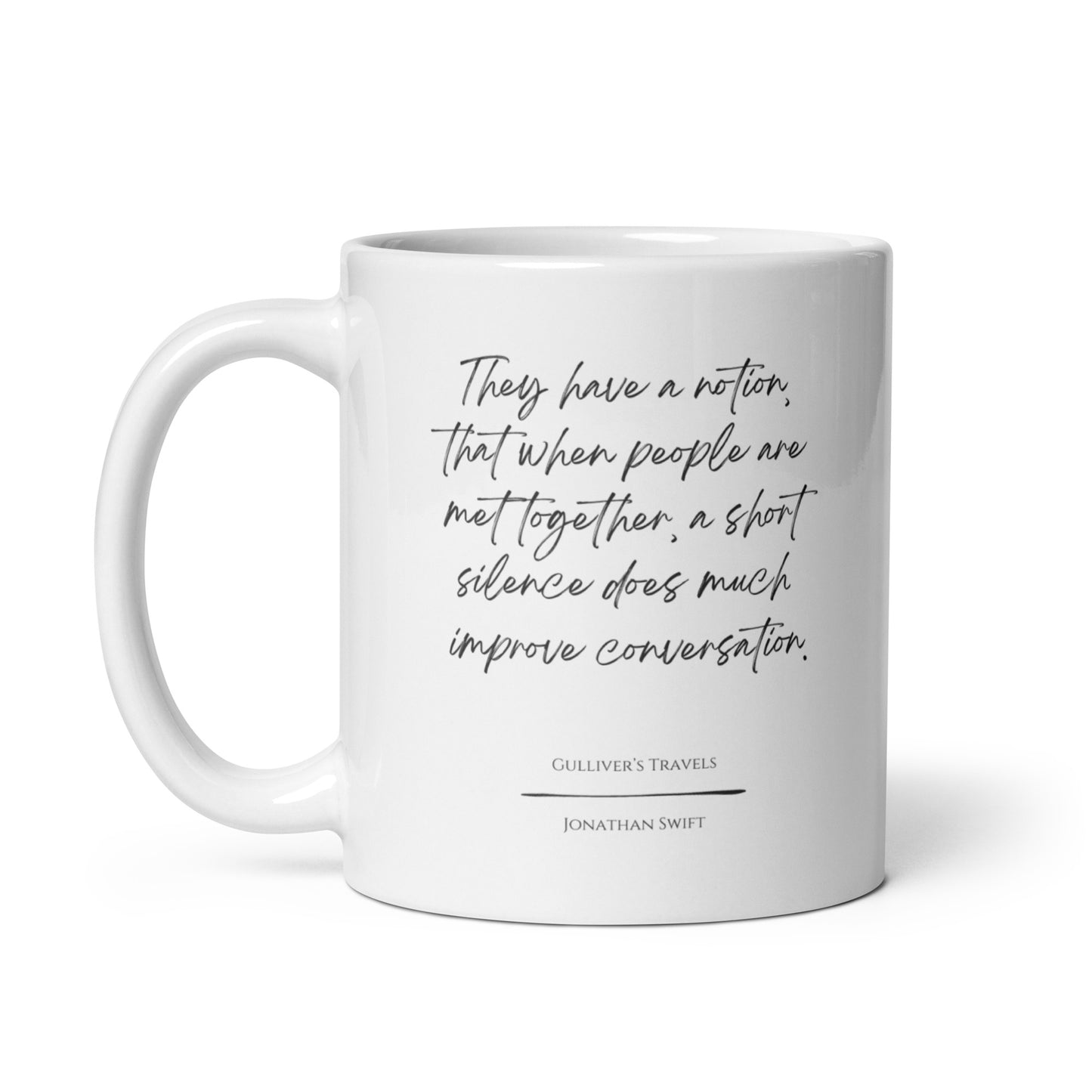 Gulliver's Travels "A Short Silence" Literary Quote Mug