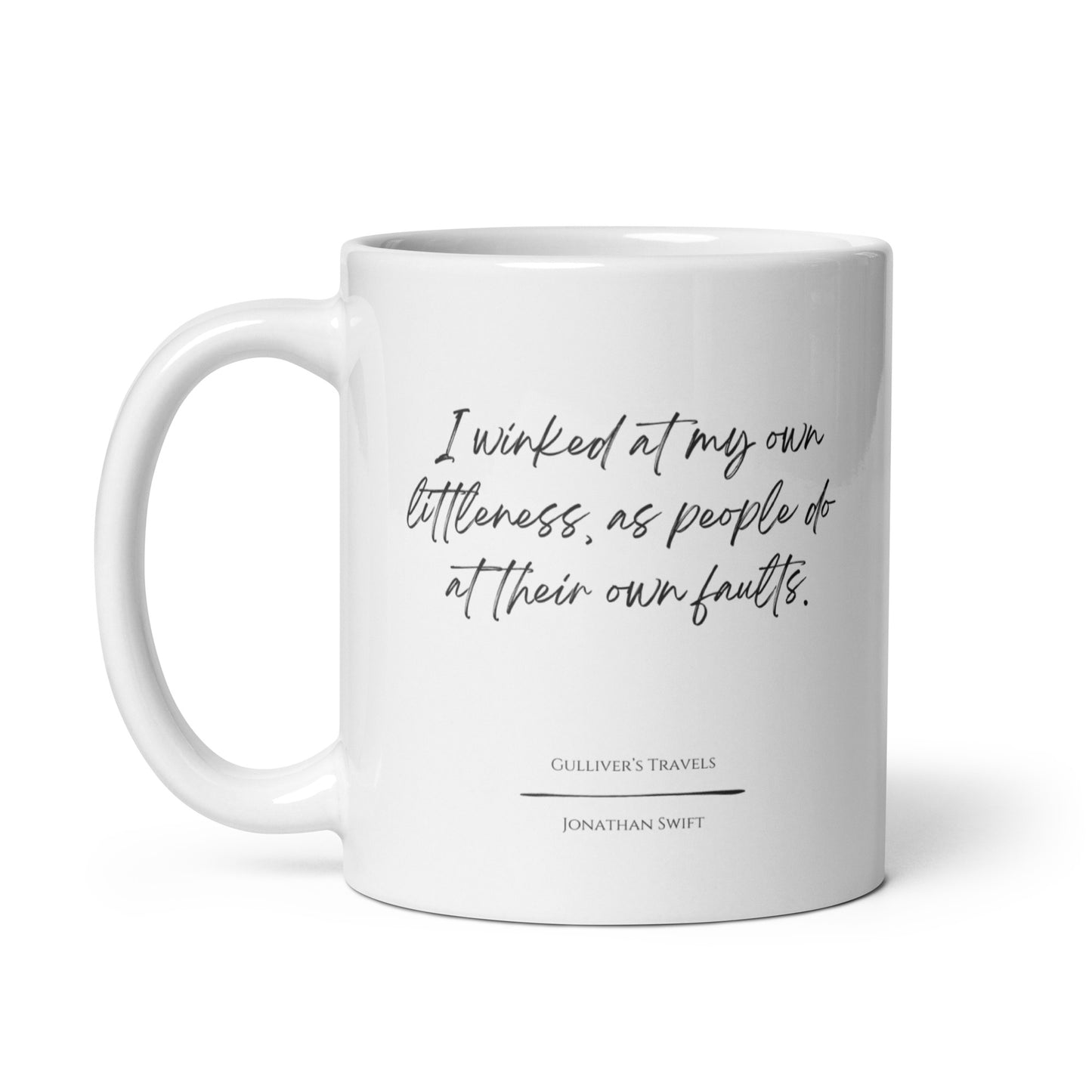 Gulliver's Travels "My Own Littleness" Literary Quote Mug