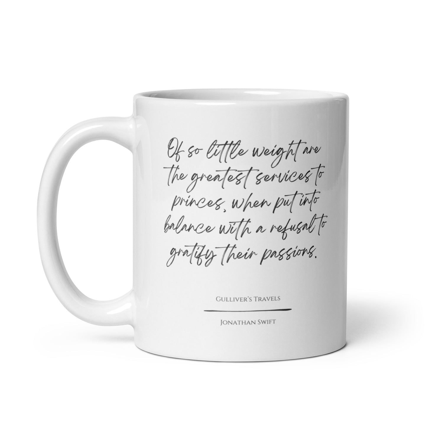 Gulliver's Travels "Services to Princes" Literary Quote Mug