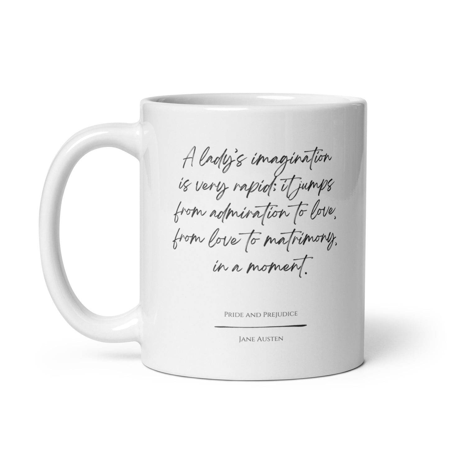 Pride and Prejudice "Lady's Imagination" Literary Quote Mug