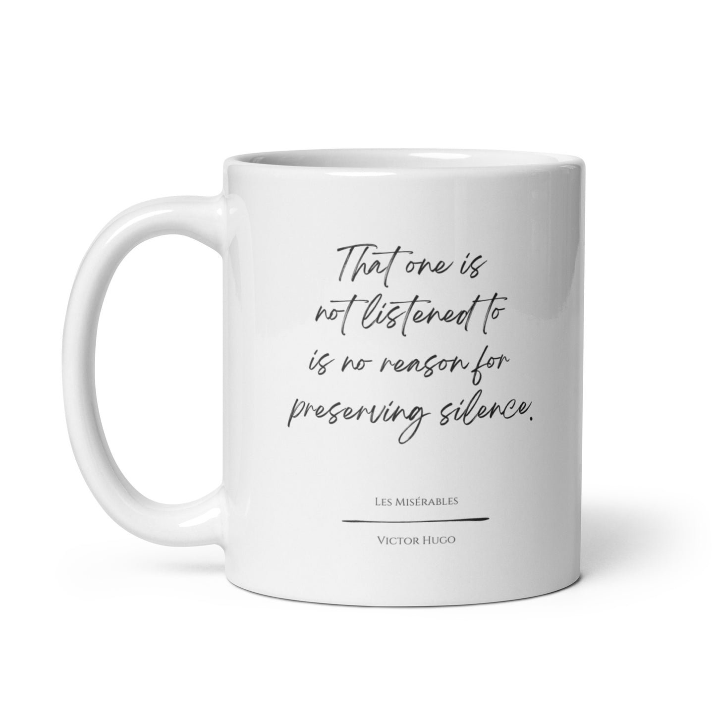 Les Misérables "Preserving Silence" Literary Quote Mug