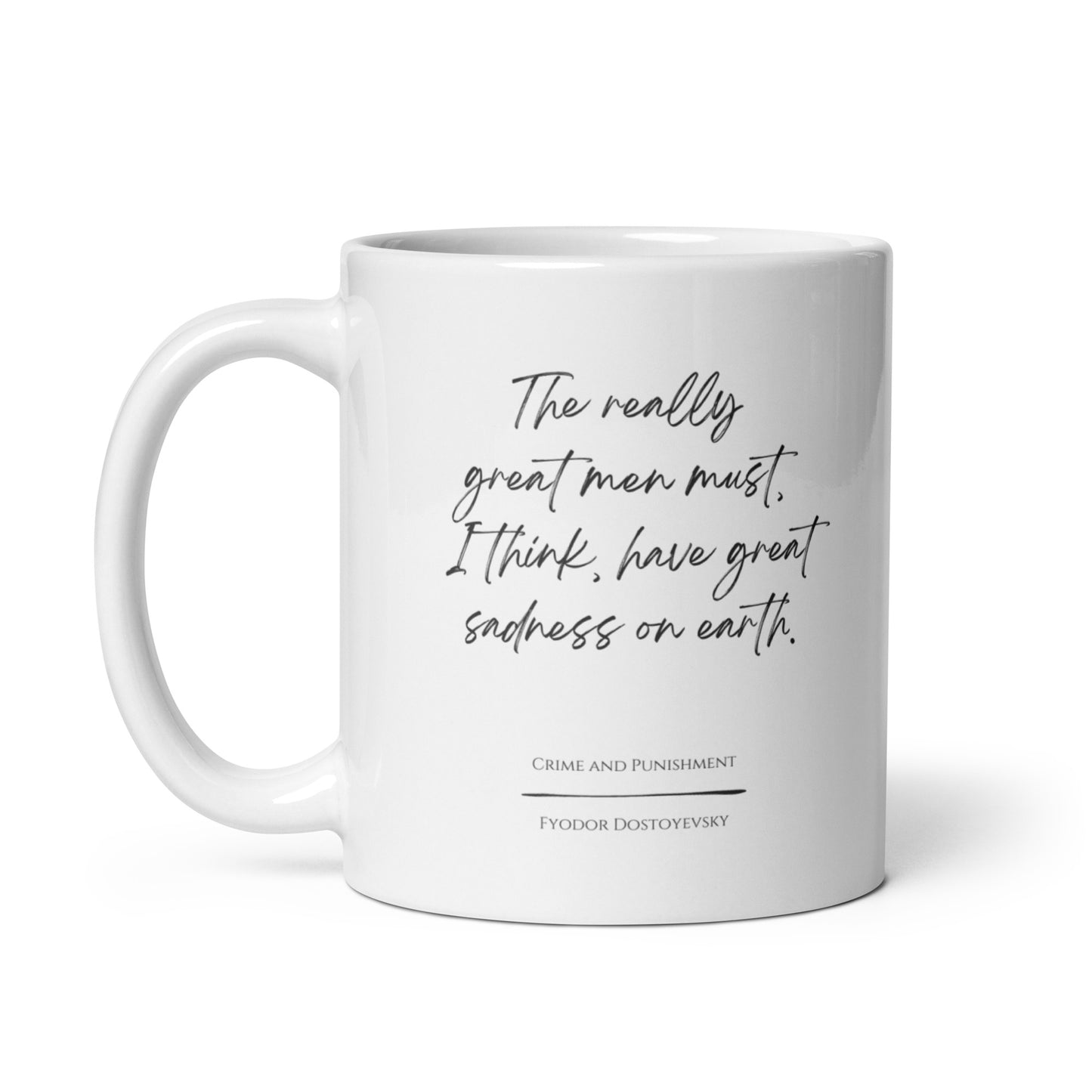 Crime and Punishment "Great Sadness" Literary Quote Mug