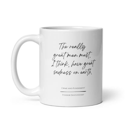 Crime and Punishment "Great Sadness" Literary Quote Mug