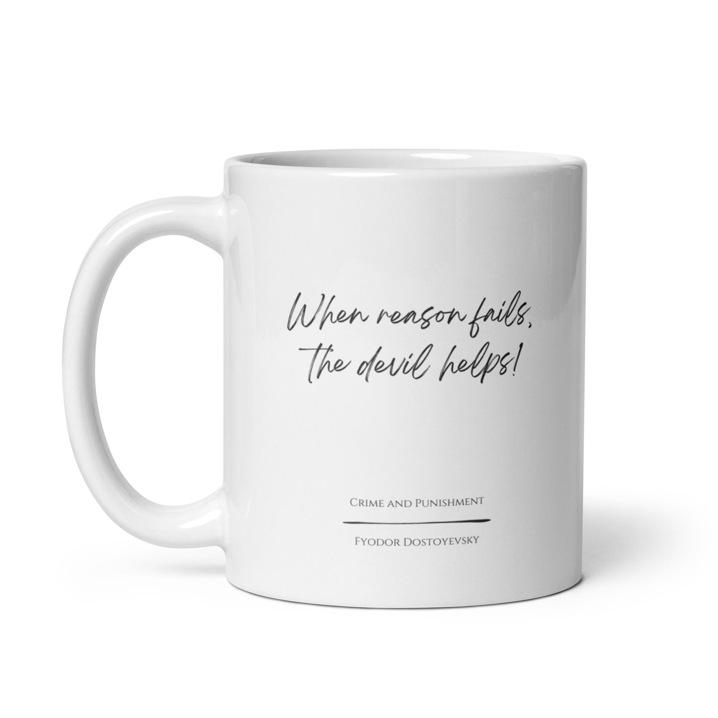 Crime and Punishment "The Devil Helps" Literary Quote Mug