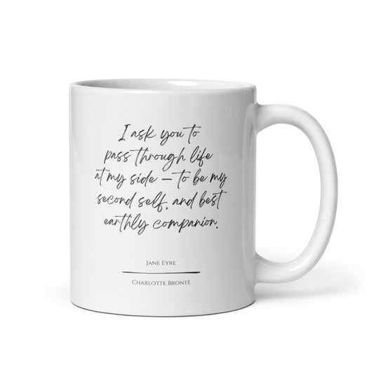 Jane Eyre "Earthly Companion" Literary Quote Mug