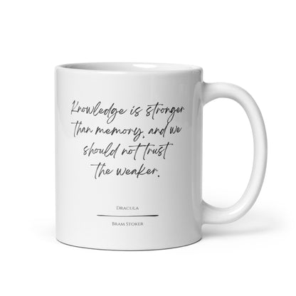 Dracula "Stronger than Memory" Literary Quote Mug