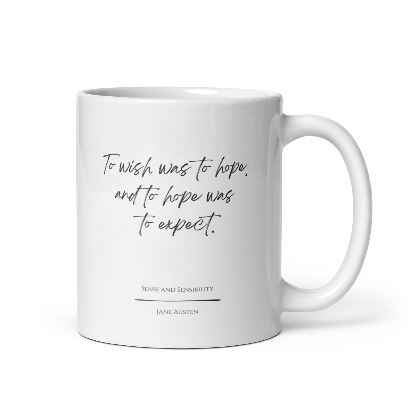 Sense and Sensibility "To Expect" Literary Quote Mug