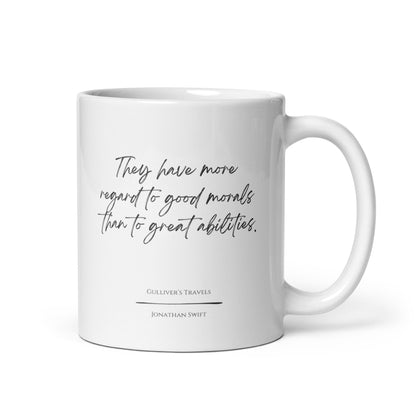 Gulliver's Travels "Good Morals" Literary Quote Mug