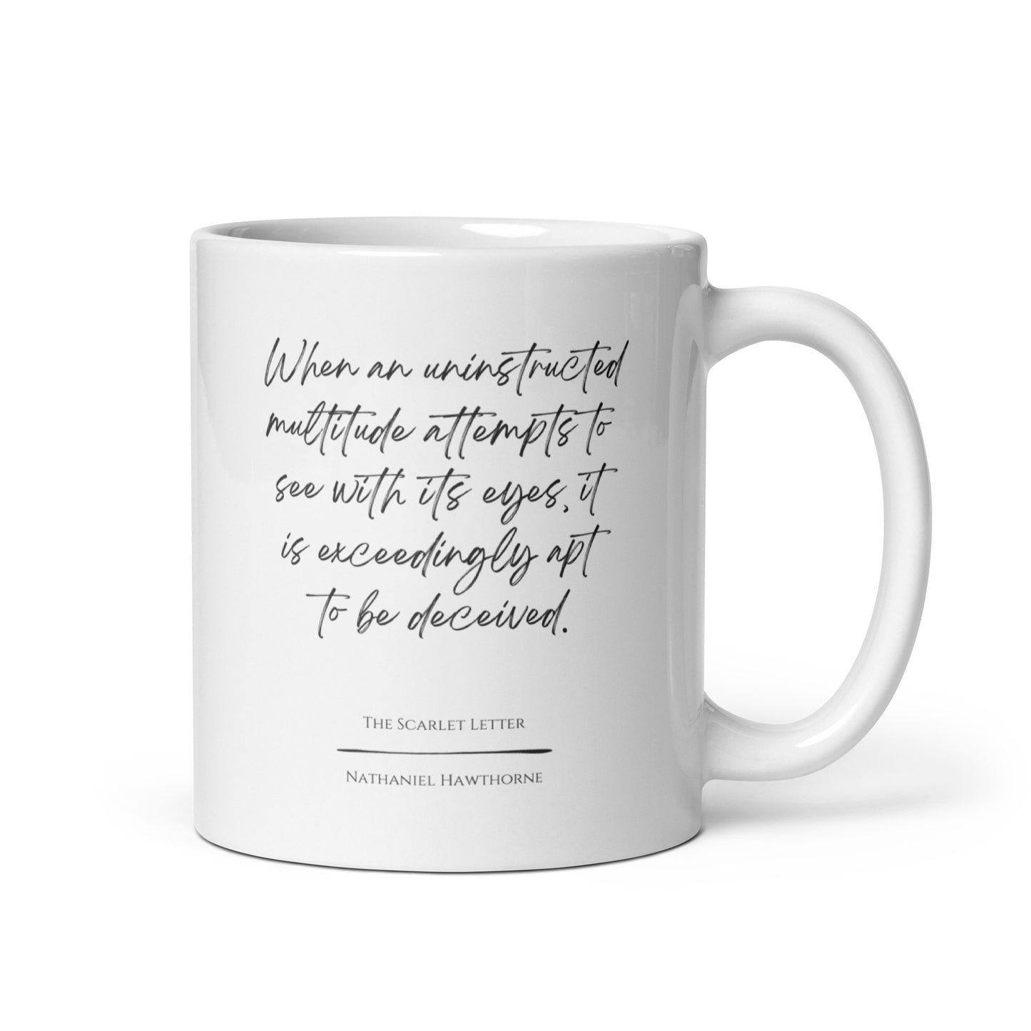 The Scarlet Letter "Uninstructed Multitude" Literary Quote Mug