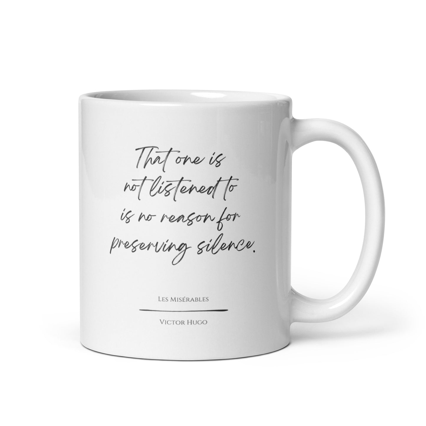 Les Misérables "Preserving Silence" Literary Quote Mug