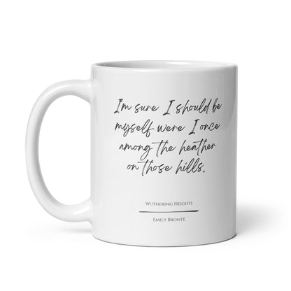 Wuthering Heights "Among the Heather" Literary Quote Mug