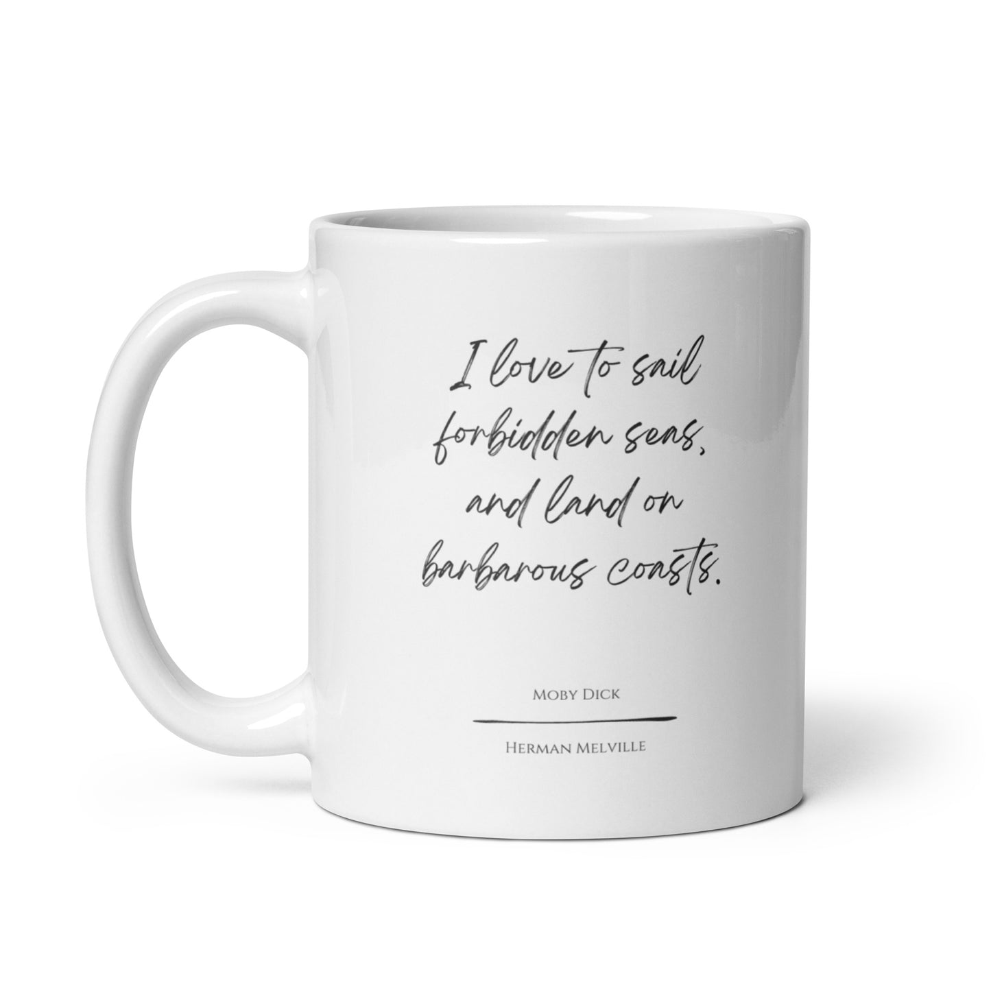 Moby Dick "Forbidden Seas" Literary Quote Mug