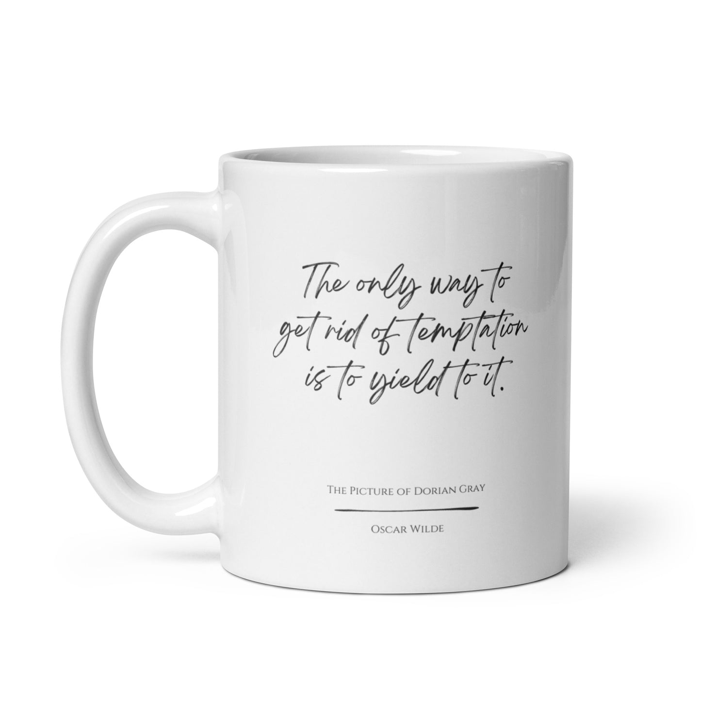 The Picture of Dorian Gray "Temptation" Literary Quote Mug