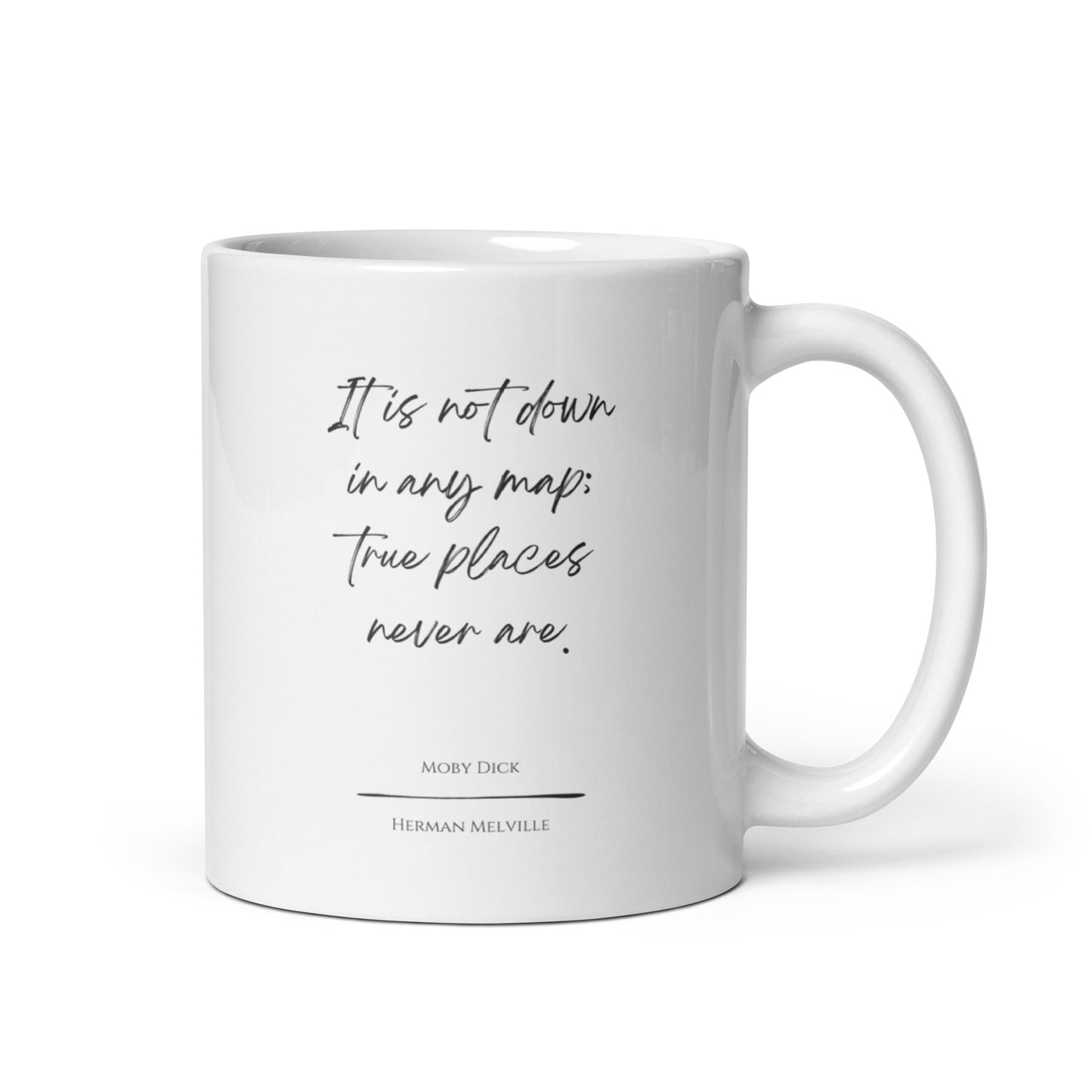 Moby Dick "True Places" Literary Quote Mug