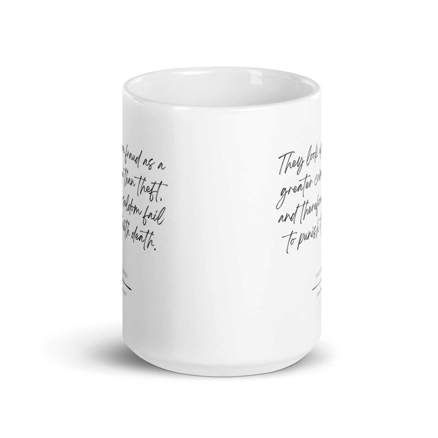 Gulliver's Travels "Greater Crime" Literary Quote Mug